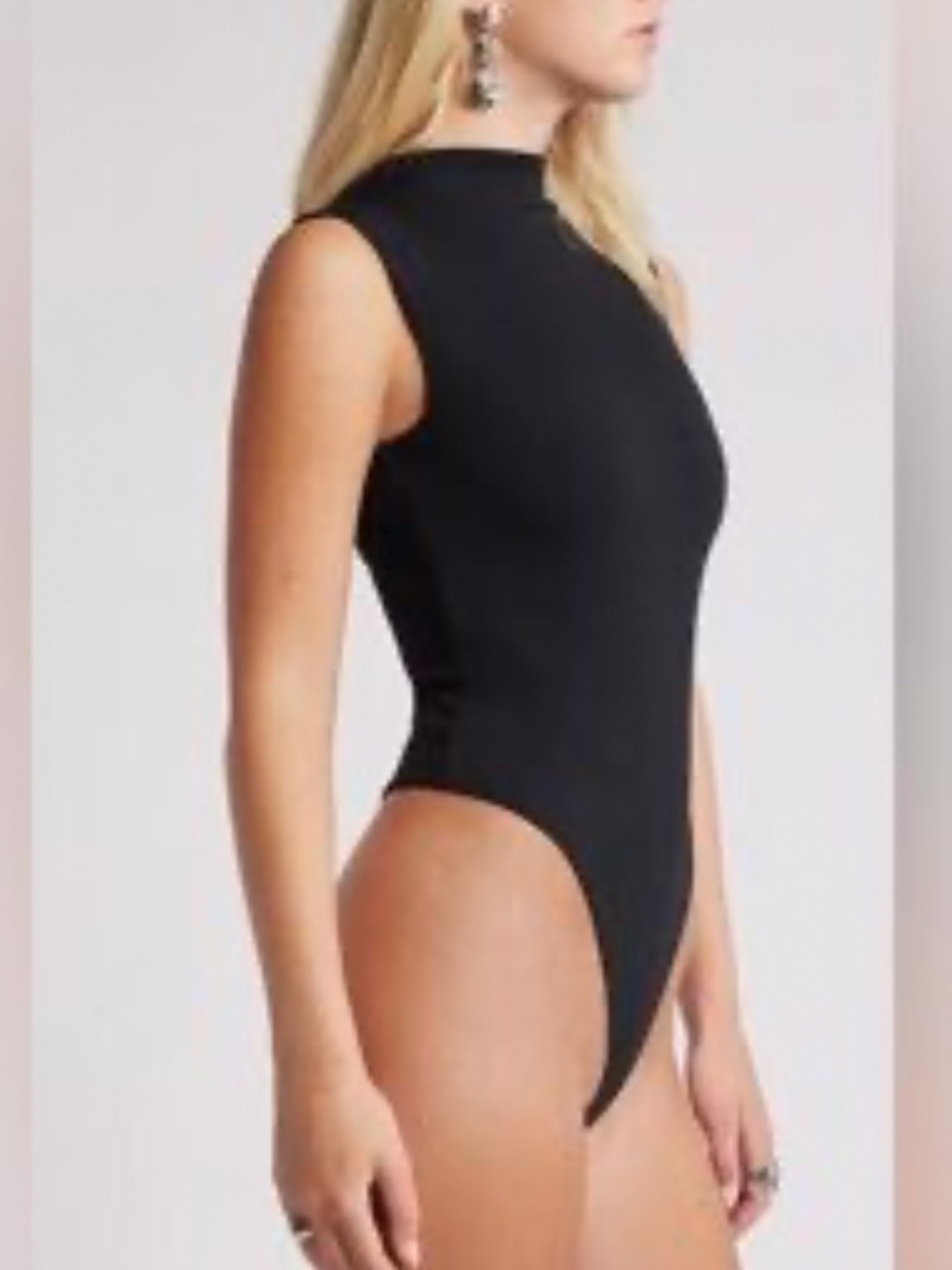 Open edit mockneck bodysuit